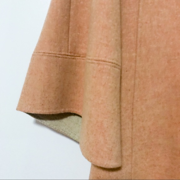Peach wool coat with de/attachable fur - Picture 8 of 16